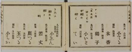 ほかになきあひそもの&gt;&gt;花くらべ芸妓評判記